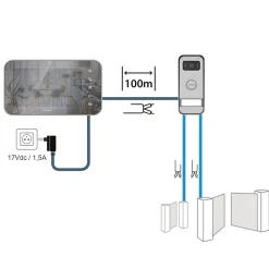 Visiophone couleur filaire effet miroir Avidsen Maya