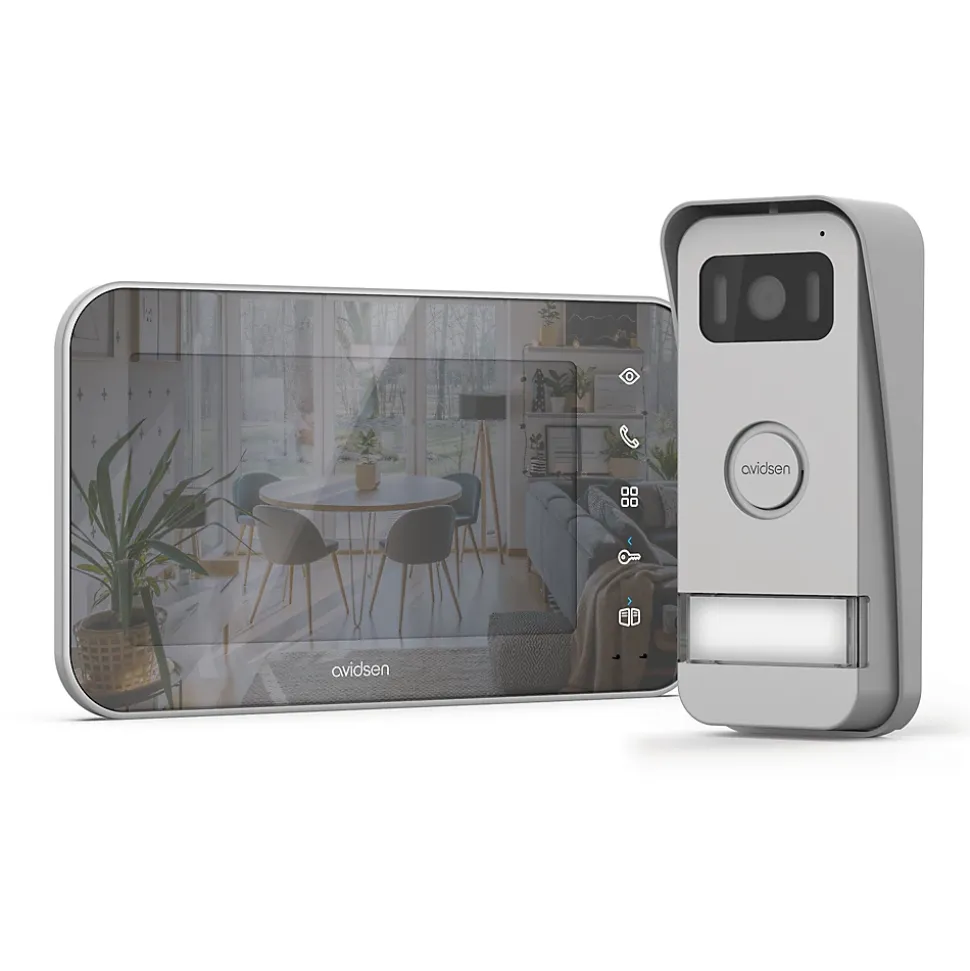 Visiophone couleur filaire effet miroir Avidsen Maya