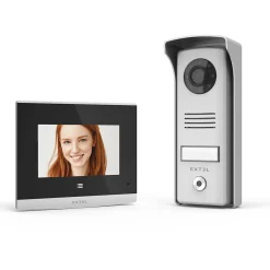 Visiophone filaire écran 4'' et touches tactiles platine de rue 70 mm - Compact - Extel - 720315