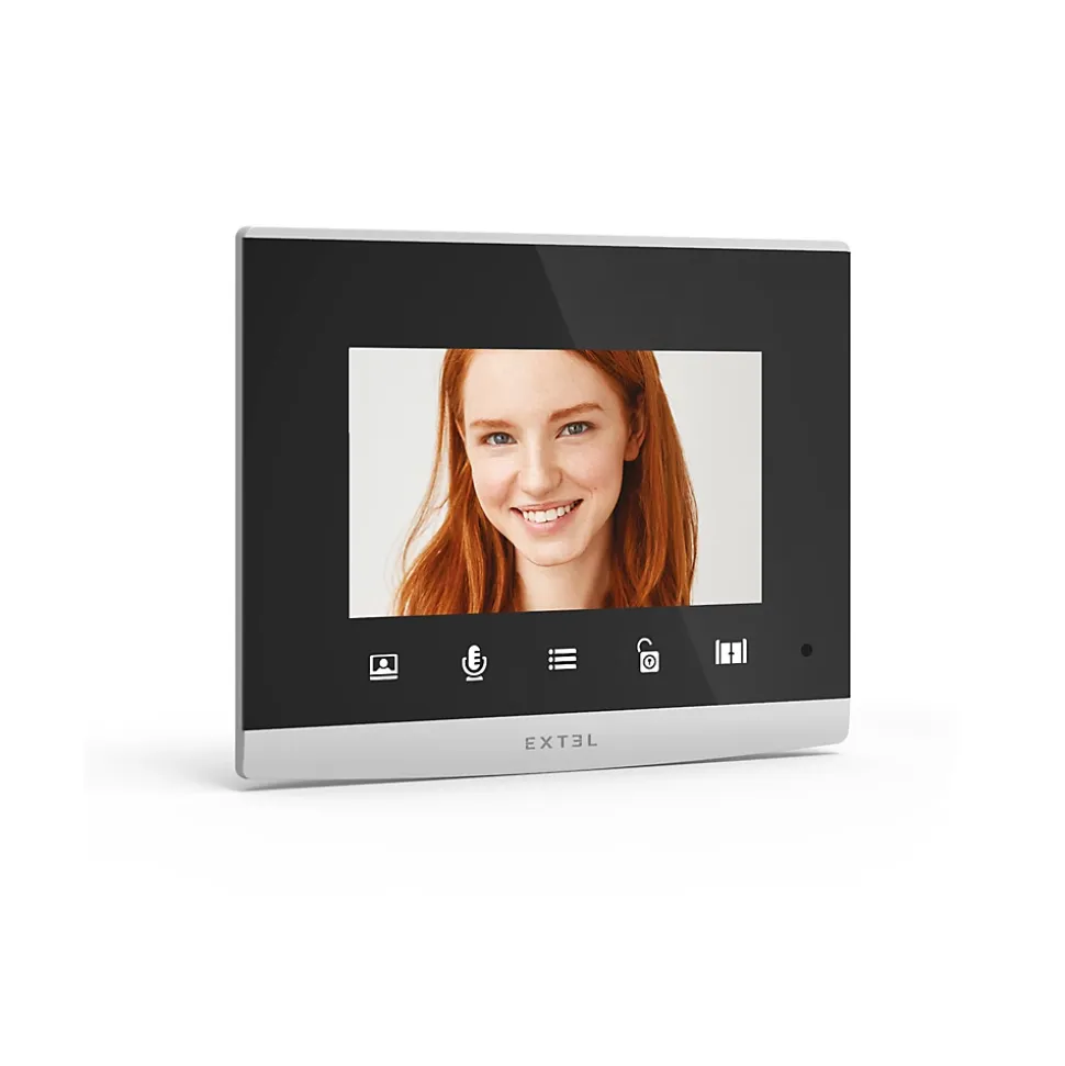 Visiophone filaire écran 4'' et touches tactiles platine de rue 70 mm - Compact - Extel - 720315