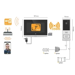 Visiophone sans fil et connecté Extel Wave2 écran 7