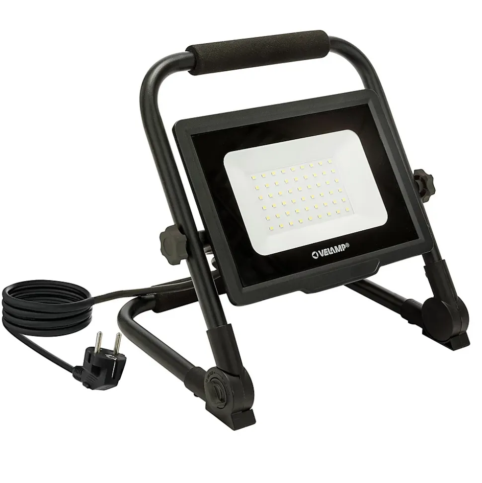 WAINGRO 50W : Projecteur de travail LED SMD 50W avec support de terre et câble 3m