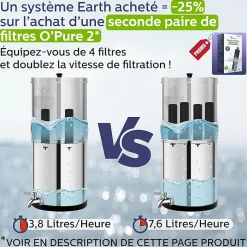 Weeplow(r) Earth 8.5L Édition Essentielle - système de filtration par gravité pour eau potable
