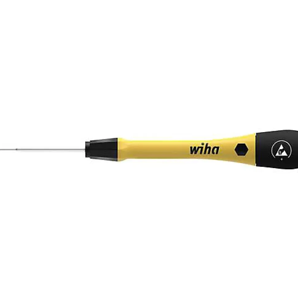 Wiha 43678 PicoFinish ESD Tournevis cruciforme Phillips PH1 x 60 mm, manche ergonomique antistatique
