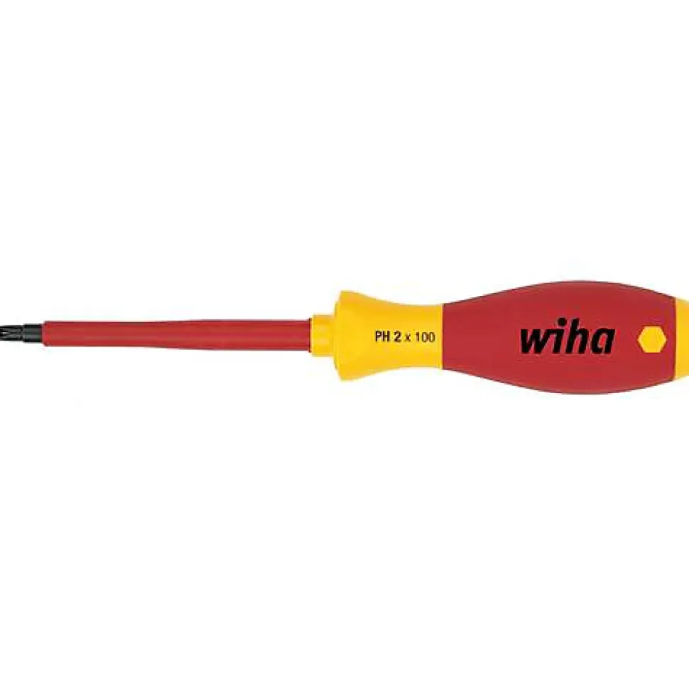 Wiha 321N 00847 Tournevis cruciforme VDE PH1 80 mm, manche SoftFinish isolé 1 000 V