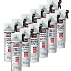 12x aerosols mousse PU expansive 500ml RUBSON WhiteTEQ