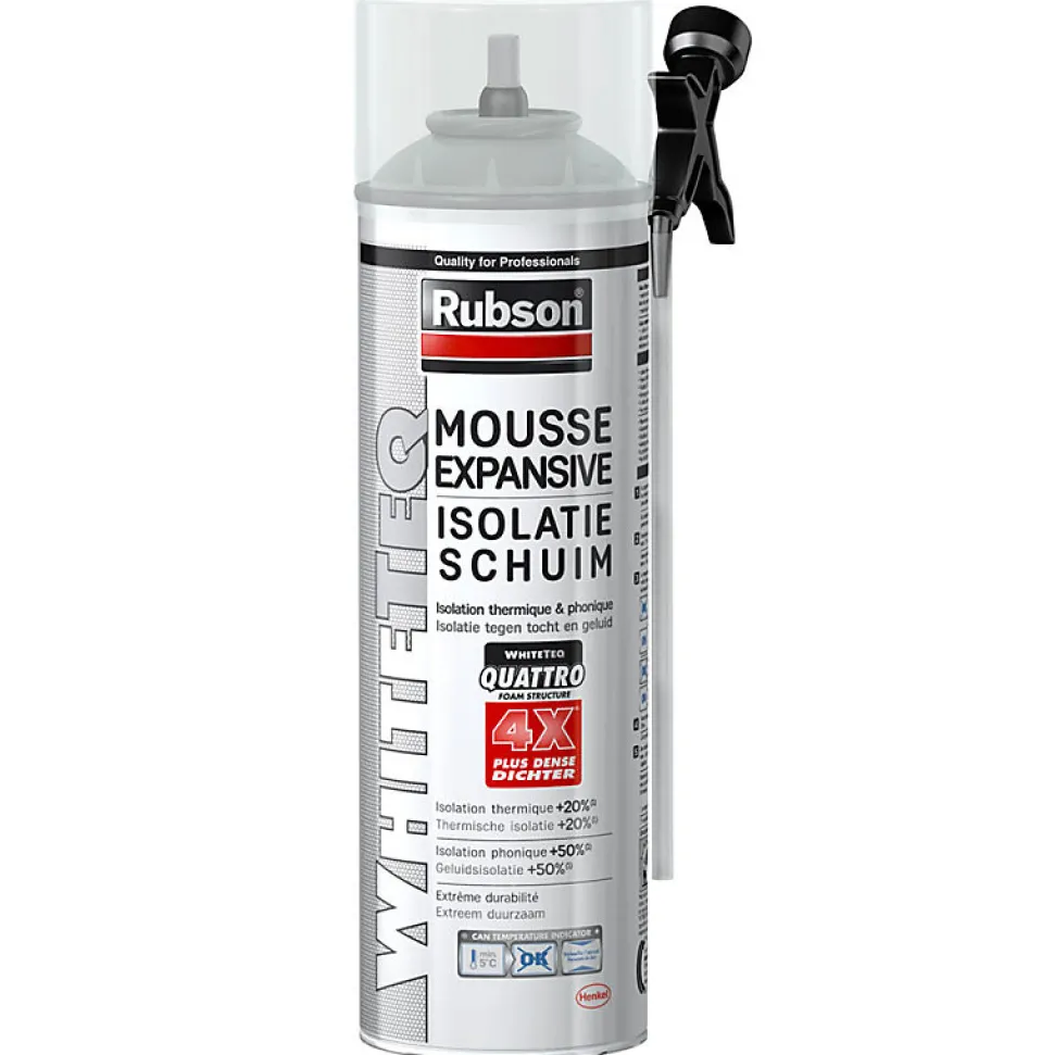 12x aerosols mousse PU expansive 500ml RUBSON WhiteTEQ