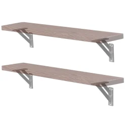 4x Equerres Etagere mural support d'angle en aluminium argent