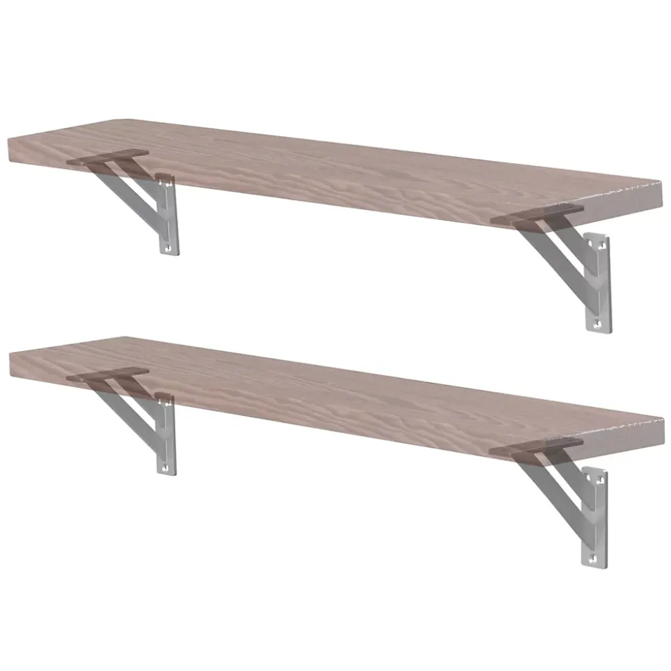 4x Equerres Etagere mural support d'angle en aluminium argent
