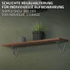 4x Support Etagere d'angle triangle en métal gris avec vis 160 mm