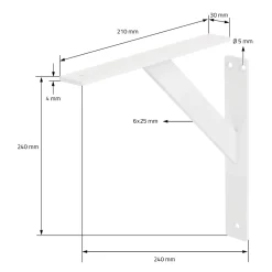 4x Support Etagere murale fixation flottante aluminium blanc