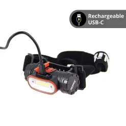Xanlite - Lampe Frontale LED, Détécteur de Mouvement Intégré, 350 Lumens, Rechargeable USB - FR350S
