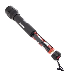 Xanlite - Lampe Torche LED Métallique, x3 Modes d'Eclairage, 1500 Lumens, Piles Incluses - TO1500L