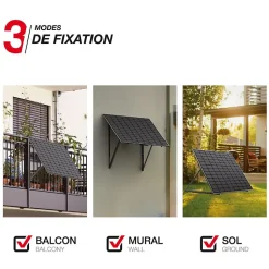 Xanlite - Panneau solaire Kit Home 250W, IP67, Onduleur WIFI, Câble 3m - ENKHOME250W