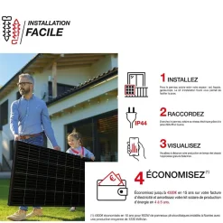 Xanlite - Panneau solaire Kit Starter 150W, IP67, Onduleur WIFI, Câble 3m - ENKSTARTER150W