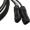 2x2m Allonge câble solaire 4mm² - MC4 - (Noir - Noir)