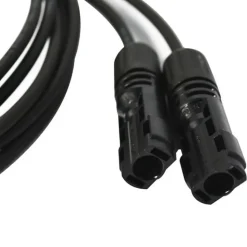 2x2m Allonge câble solaire 4mm² - MC4 - (Noir - Noir)