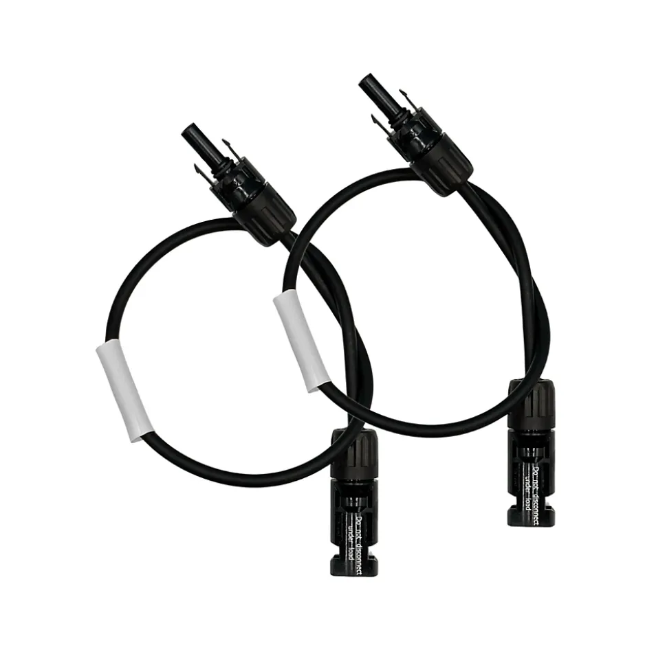 2x0,5m Allonge câble solaire 4mm² - MC4 - (Noir - Noir)