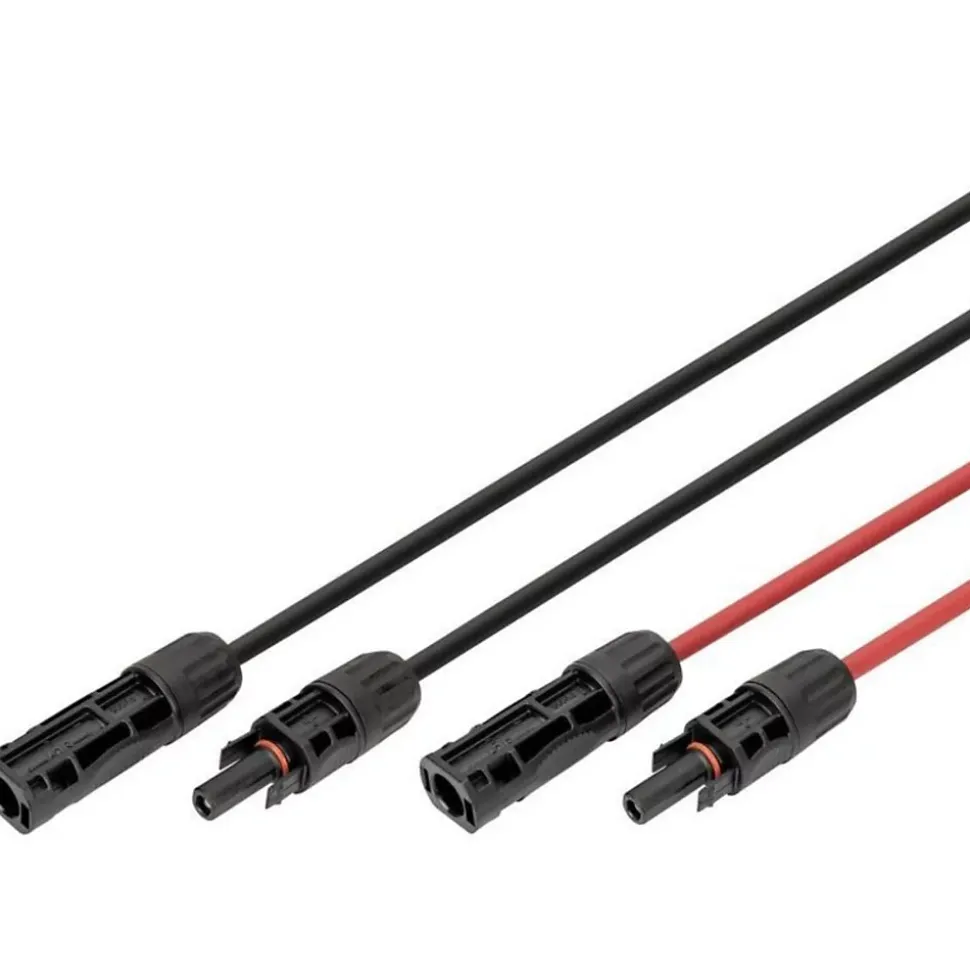 2x20m Allonge câble solaire 6mm² - MC4 - (Noir - Rouge)